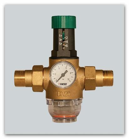 Regulátor tlaku vody s filtrem, redukční ventil HERZ 3/4" (DN20,PN16) 1268212