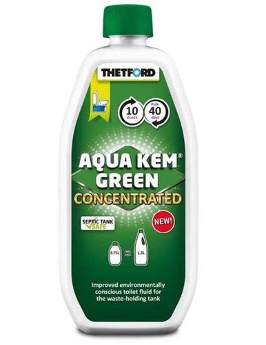CAMPA AQUA  KEM GREEN 0,75l chemická náplň WC - koncentrovaná ekologická, do odpadní nádrže