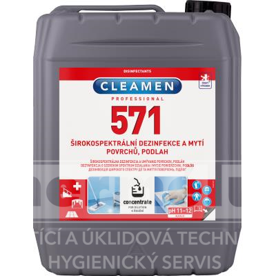 CLEAMEN 571 concentrate širokospektrální dezinfekce a mytí povrchů, podlah 5l