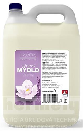 Pěnové mýdlo na dolévání - LAVON krémové mýdlo na ruce kašmír a orchidea 5l