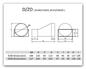 Plastová ventilační redukce trubková plochá D/ZD Ø104/110x55