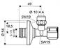 Rohový ventil Schell 1/2"x3/8"s matkou a s filtrem 054280699 ASAG