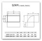 Plastové ventilační koleno ploché vertikál D/KPI 110x55
