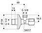 Rohový ventil Schell Comfort 1/2"x3/8" bez matky 052120699