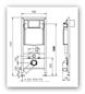 Set předstěnové instalace modul WC JOMOTech do sádrokartonu 174-91100900-00, včetně tlačítka EXLUSIVE 2.0 bílé, nástěnný držák  