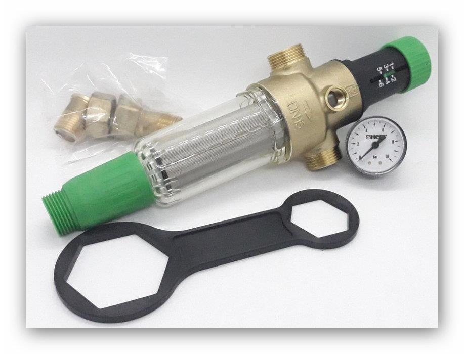 Regulátor tlaku vody s filtrem, redukční ventil HERZ 1/2