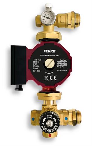 Sestava pro rozdělovač vytápění GM40GPA  s čerpadlem W0603 s elektronickou regulací